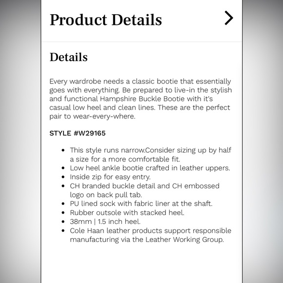 Cole Haan Hampshire Buckle Ankle Boot Size 8 - Picture 9 of 9